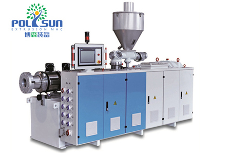 Conical twin screw extruder